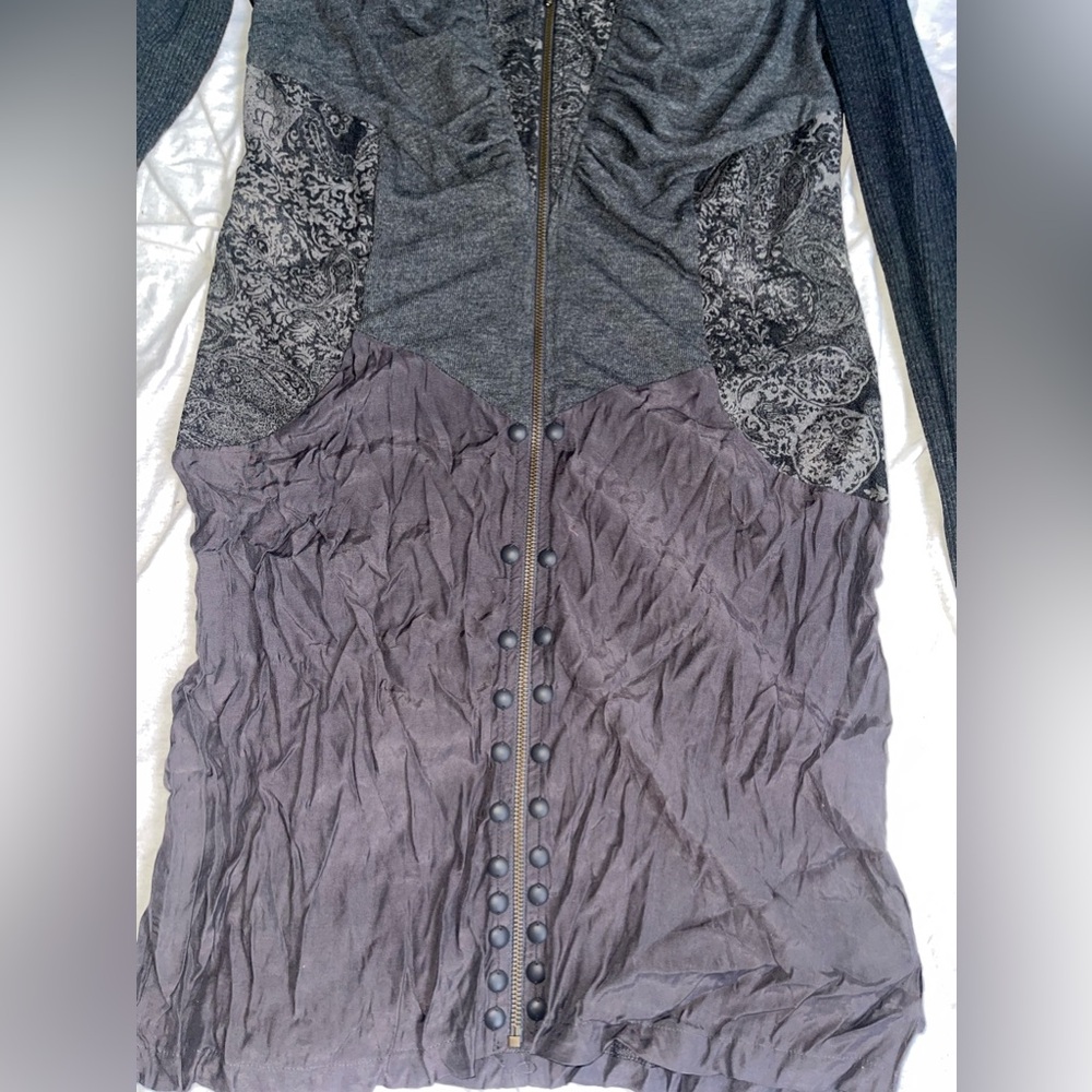 Angels never die gray long sleeve lace dress bodycon lace M